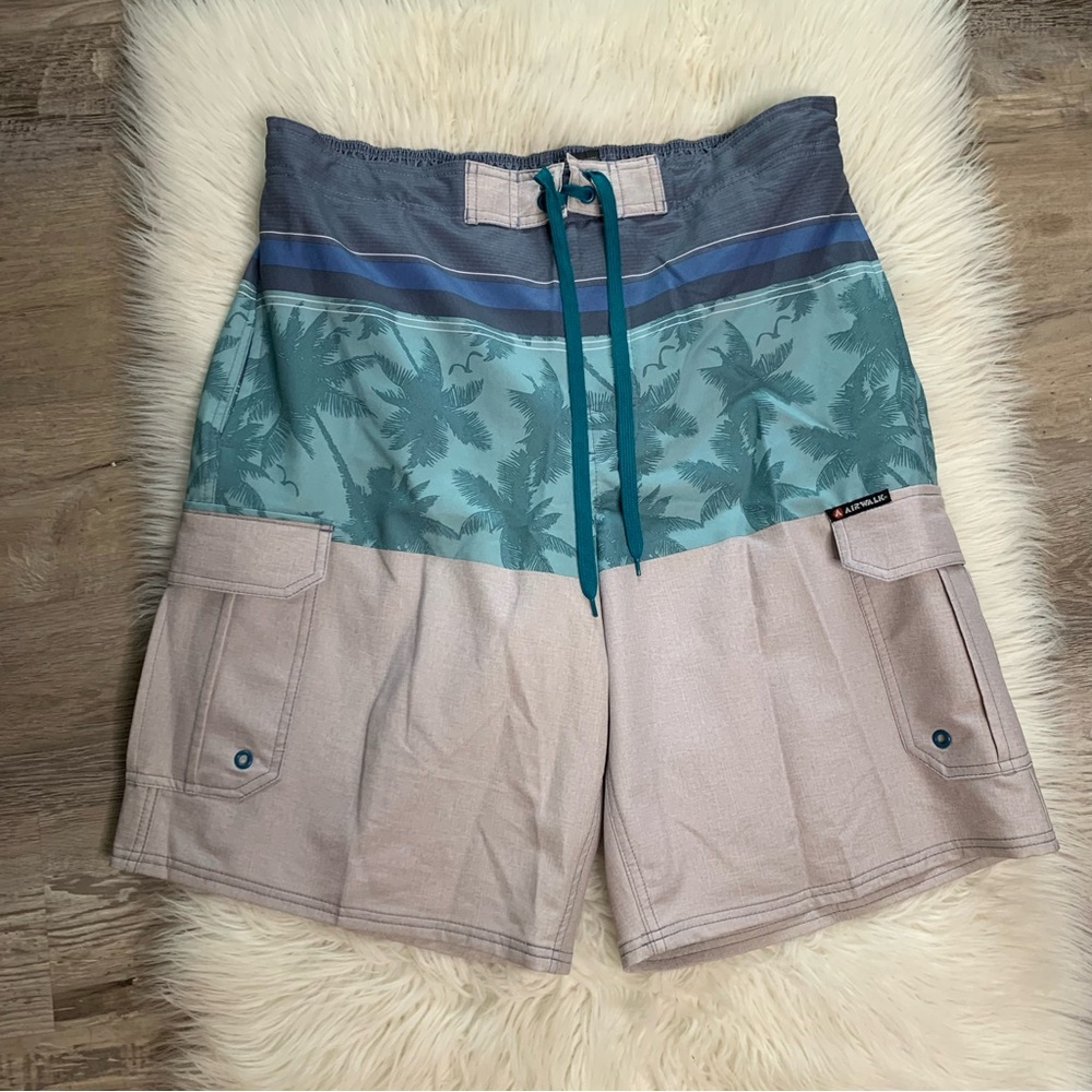 Airwalk Men’s Board Short Lined Swim Trunks